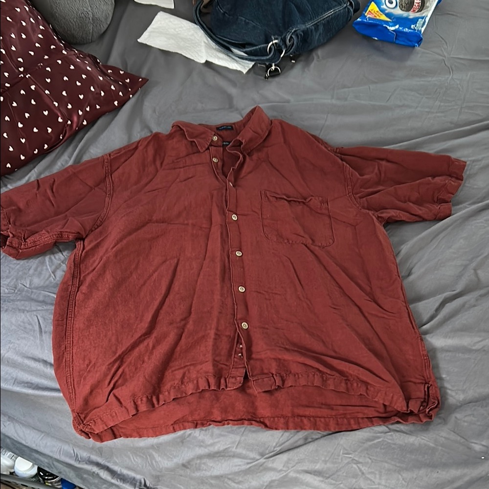 Van Heusen Studio Rust Linen Shirt